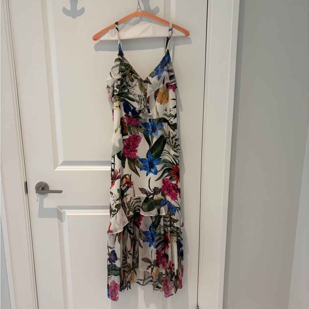 Parker Multicolor Floral High Low Dress